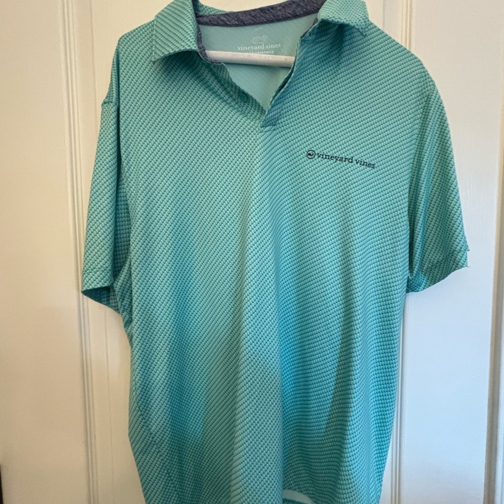 Vineyard Vines Blue Polo Shirt with Classic Collar